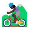 Woman Mountain Biking Flat Dark Element from Fluent Emoji Flat Set