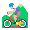 Woman Mountain Biking Flat Medium Light Element from Fluent Emoji Flat Set