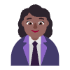Woman Office Worker Flat Medium Dark Element from Fluent Emoji Flat Set