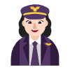 Woman Pilot Flat Light Emoji from Fluent Emoji Flat Set | Free Download as SVG Vector and Transparent PNG | Streamline emojis