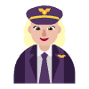 Woman Pilot Flat Medium Light Emoji from Fluent Emoji Flat Set | Free Download as SVG Vector and Transparent PNG | Streamline emojis