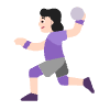 Woman Playing Handball Flat Light Element from Fluent Emoji Flat Set