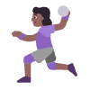 Woman Playing Handball Flat Medium Dark Element from Fluent Emoji Flat Set
