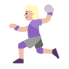 Woman Playing Handball Flat Medium Light Element from Fluent Emoji Flat Set