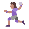 Woman Playing Handball Flat Medium Element from Fluent Emoji Flat Set