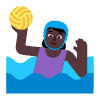 Woman Playing Water Polo Flat Dark Element from Fluent Emoji Flat Set