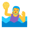 Woman Playing Water Polo Flat Default Element from Fluent Emoji Flat Set