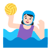 Woman Playing Water Polo Flat Light Element from Fluent Emoji Flat Set