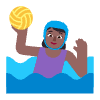 Woman Playing Water Polo Flat Medium Dark Element from Fluent Emoji Flat Set