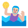 Woman Playing Water Polo Flat Medium Light Element from Fluent Emoji Flat Set