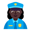 Woman Police Officer Flat Dark Element from Fluent Emoji Flat Set