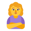 Woman Pouting Flat Default Element from Fluent Emoji Flat Set
