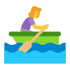 Woman Rowing Boat Flat Default Element from Fluent Emoji Flat Set