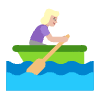 Woman Rowing Boat Flat Medium Light Element from Fluent Emoji Flat Set