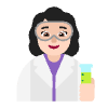 Woman Scientist Flat Light Element from Fluent Emoji Flat Set