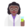 Woman Scientist Flat Medium Dark Element from Fluent Emoji Flat Set