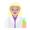 Woman Scientist Flat Medium Light Element from Fluent Emoji Flat Set
