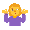 Woman Shrugging Flat Default Element from Fluent Emoji Flat Set