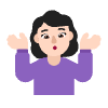 Woman Shrugging Flat Light Element from Fluent Emoji Flat Set