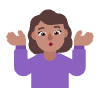 Woman Shrugging Flat Medium Element from Fluent Emoji Flat Set