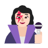 Woman Singer Flat Light Element from Fluent Emoji Flat Set