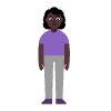 Woman Standing Flat Dark Element from Fluent Emoji Flat Set