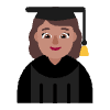 Woman Student Flat Medium Emoji from Fluent Emoji Flat Set | Free Download as SVG Vector and Transparent PNG | Streamline emojis