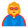 Woman Superhero Flat Default Element from Fluent Emoji Flat Set
