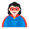 Woman Superhero Flat Light Element from Fluent Emoji Flat Set