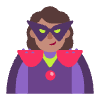 Woman Supervillain Flat Medium Element from Fluent Emoji Flat Set