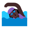 Woman Swimming Flat Dark Element from Fluent Emoji Flat Set