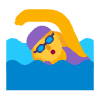 Woman Swimming Flat Default Element from Fluent Emoji Flat Set