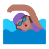 Woman Swimming Flat Medium Element from Fluent Emoji Flat Set
