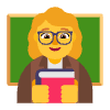 Woman Teacher Flat Default Element from Fluent Emoji Flat Set
