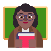 Woman Teacher Flat Medium Dark Element from Fluent Emoji Flat Set