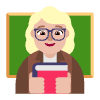 Woman Teacher Flat Medium Light Element from Fluent Emoji Flat Set