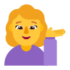 Woman Tipping Hand Flat Default Element from Fluent Emoji Flat Set