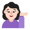 Woman Tipping Hand Flat Light Element from Fluent Emoji Flat Set