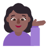 Woman Tipping Hand Flat Medium Dark Element from Fluent Emoji Flat Set