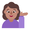 Woman Tipping Hand Flat Medium Element from Fluent Emoji Flat Set