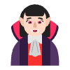 Woman Vampire Flat Light Element from Fluent Emoji Flat Set