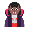Woman Vampire Flat Medium Dark Element from Fluent Emoji Flat Set