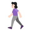 Woman Walking Flat Light Element from Fluent Emoji Flat Set