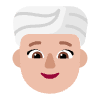 Woman Wearing Turban Flat Medium Light Element from Fluent Emoji Flat Set