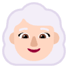 Woman White Hair Flat Light Element from Fluent Emoji Flat Set