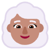 Woman White Hair Flat Medium Element from Fluent Emoji Flat Set