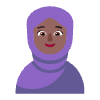 Woman With Headscarf Flat Medium Dark Element from Fluent Emoji Flat Set