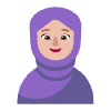 Woman With Headscarf Flat Medium Light Element from Fluent Emoji Flat Set