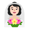 Woman With Veil Flat Light Emoji from Fluent Emoji Flat Set | Free Download as SVG Vector and Transparent PNG | Streamline emojis