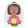 Woman With Veil Flat Medium Emoji from Fluent Emoji Flat Set | Free Download as SVG Vector and Transparent PNG | Streamline emojis